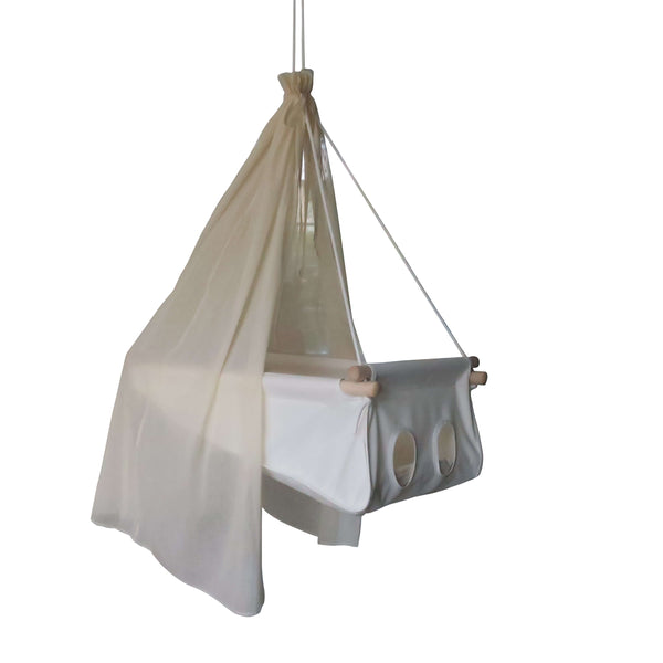 Hamac Blanc-Lait et son Voile de berceau offert !