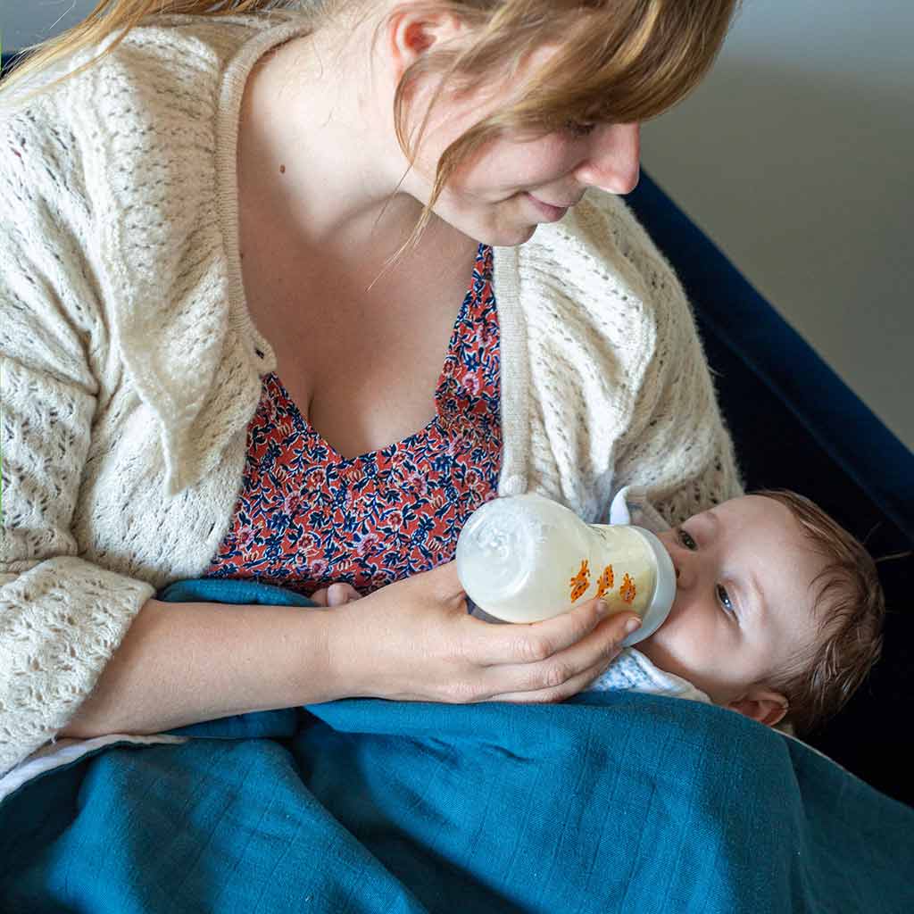 Couverture Bébé en Coton Bio - Micu Micu - Couverture Bébé Parme – Pépites